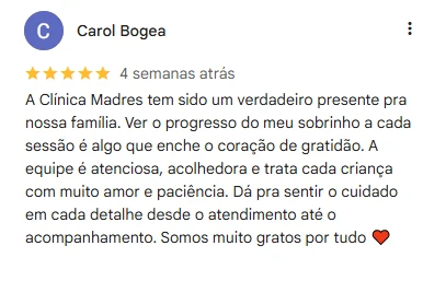 Avaliação de cliente no Google - 9