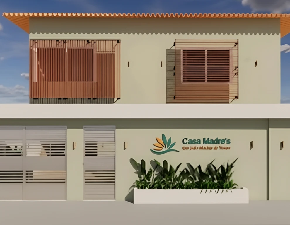Ambiente acolhedor da Casa Madres